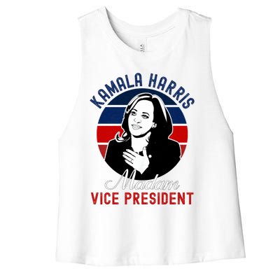 Madam Vice President Kamala Harris Women's Racerback Cropped Tank