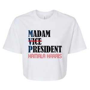 Madam Vice President Kamala Harris 2024 Election Political Gift Bella+Canvas Jersey Crop Tee