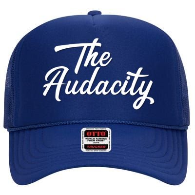 Madam Vice President The Audacity Kamala Gift High Crown Mesh Back Trucker Hat