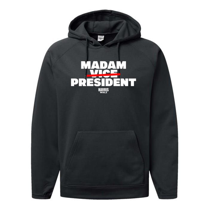 Madam Vice President Harris Walz Performance Fleece Hoodie