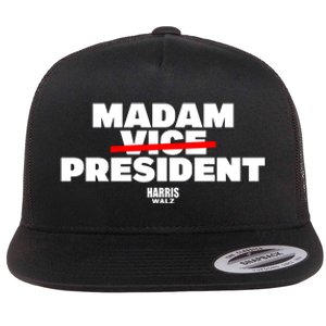 Madam Vice President Harris Walz Flat Bill Trucker Hat