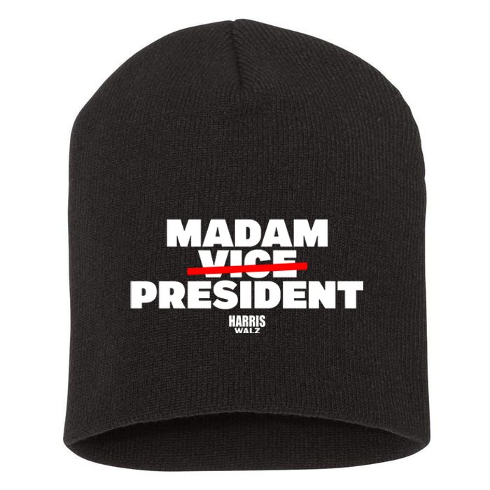 Madam Vice President Harris Walz Short Acrylic Beanie