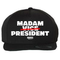 Madam Vice President Harris Walz Wool Snapback Cap