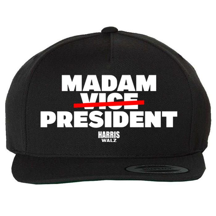 Madam Vice President Harris Walz Wool Snapback Cap