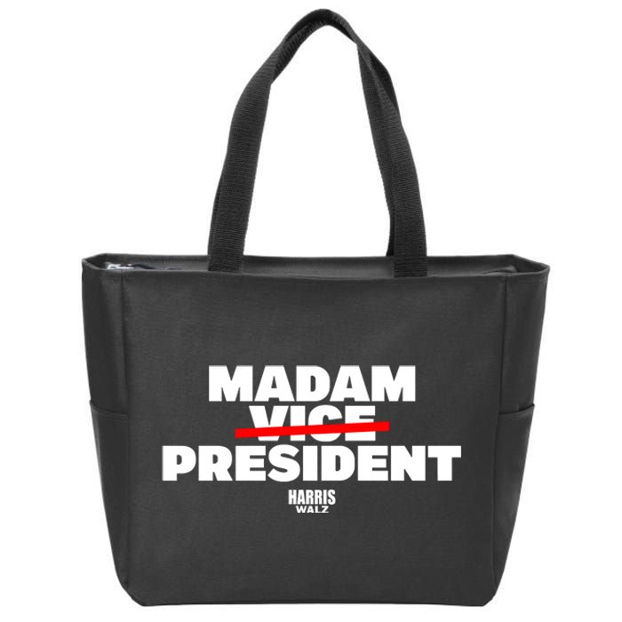 Madam Vice President Harris Walz Zip Tote Bag