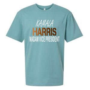 Madam Vice President Kamala Harris Shades Of Melanin Cool Gift Sueded Cloud Jersey T-Shirt