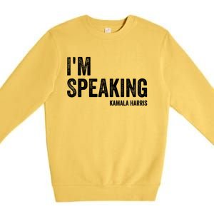 Mr Vice President IM Speaking 2020 Debate Kamala Harris Gift Premium Crewneck Sweatshirt