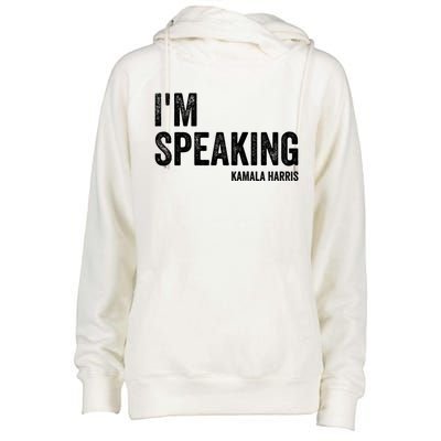 Mr Vice President IM Speaking 2020 Debate Kamala Harris Gift Womens Funnel Neck Pullover Hood