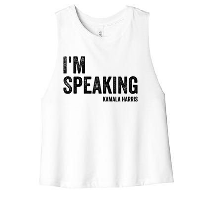 Mr Vice President IM Speaking 2020 Debate Kamala Harris Gift Women's Racerback Cropped Tank