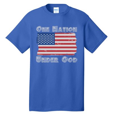 Military Veterans Patriotic Americans One Nation Under God Gift Tall T-Shirt