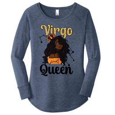 Melanin Virgo Queen Black Virgo Zodiac Sign Virgo Horoscope Cool Gift Women's Perfect Tri Tunic Long Sleeve Shirt