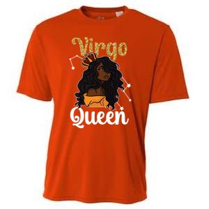 Melanin Virgo Queen Black Virgo Zodiac Sign Virgo Horoscope Meaningful Gift Cooling Performance Crew T-Shirt