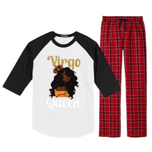 Melanin Virgo Queen Black Virgo Zodiac Sign Virgo Horoscope Meaningful Gift Raglan Sleeve Pajama Set