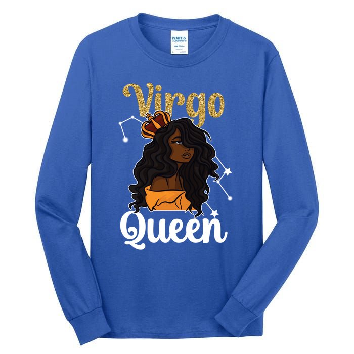 Melanin Virgo Queen Black Virgo Zodiac Sign Virgo Horoscope Meaningful Gift Tall Long Sleeve T-Shirt