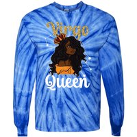 Melanin Virgo Queen Black Virgo Zodiac Sign Virgo Horoscope Meaningful Gift Tie-Dye Long Sleeve Shirt