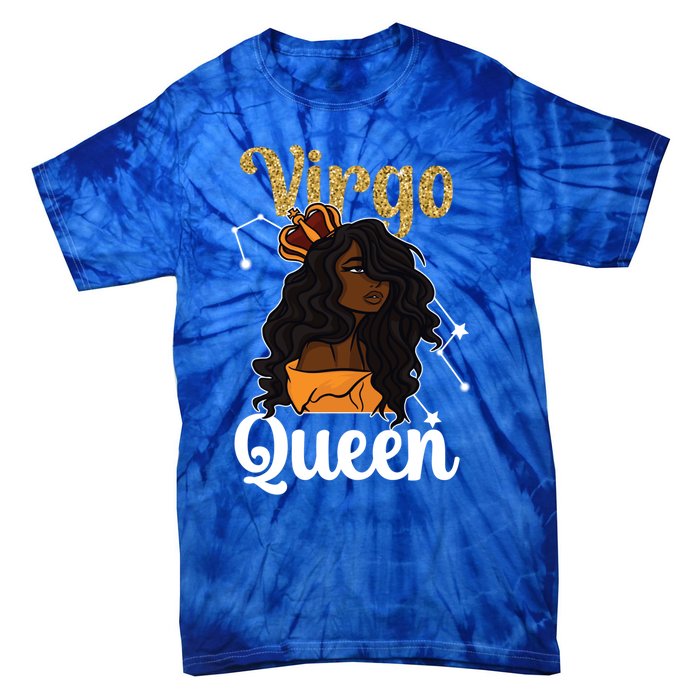 Melanin Virgo Queen Black Virgo Zodiac Sign Virgo Horoscope Meaningful Gift Tie-Dye T-Shirt