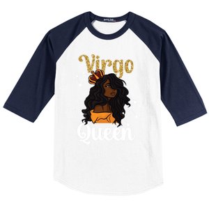 Melanin Virgo Queen Black Virgo Zodiac Sign Virgo Horoscope Meaningful Gift Baseball Sleeve Shirt