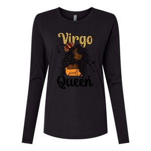 Melanin Virgo Queen Black Virgo Zodiac Sign Virgo Horoscope Meaningful Gift Womens Cotton Relaxed Long Sleeve T-Shirt