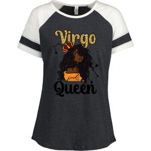 Melanin Virgo Queen Black Virgo Zodiac Sign Virgo Horoscope Meaningful Gift Enza Ladies Jersey Colorblock Tee