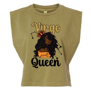 Melanin Virgo Queen Black Virgo Zodiac Sign Virgo Horoscope Meaningful Gift Garment-Dyed Women's Muscle Tee