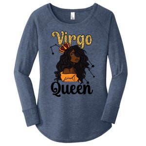 Melanin Virgo Queen Black Virgo Zodiac Sign Virgo Horoscope Meaningful Gift Women's Perfect Tri Tunic Long Sleeve Shirt