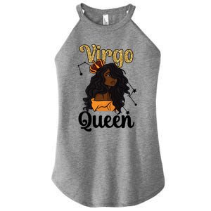 Melanin Virgo Queen Black Virgo Zodiac Sign Virgo Horoscope Meaningful Gift Women's Perfect Tri Rocker Tank