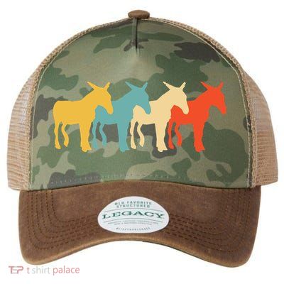 Mule Vintage Retro Donkey Horse Hybrid Lover 60s 70s Gift Legacy Tie Dye Trucker Hat