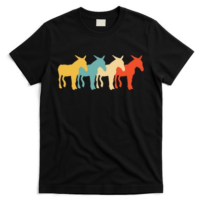 Mule Vintage Retro Donkey Horse Hybrid Lover 60s 70s Gift T-Shirt