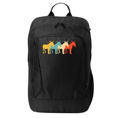 Mule Vintage Retro Donkey Horse Hybrid Lover 60s 70s Gift City Backpack