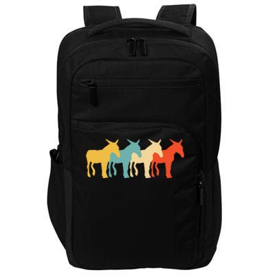 Mule Vintage Retro Donkey Horse Hybrid Lover 60s 70s Gift Impact Tech Backpack