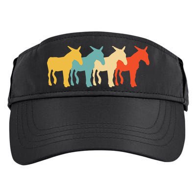 Mule Vintage Retro Donkey Horse Hybrid Lover 60s 70s Gift Adult Drive Performance Visor