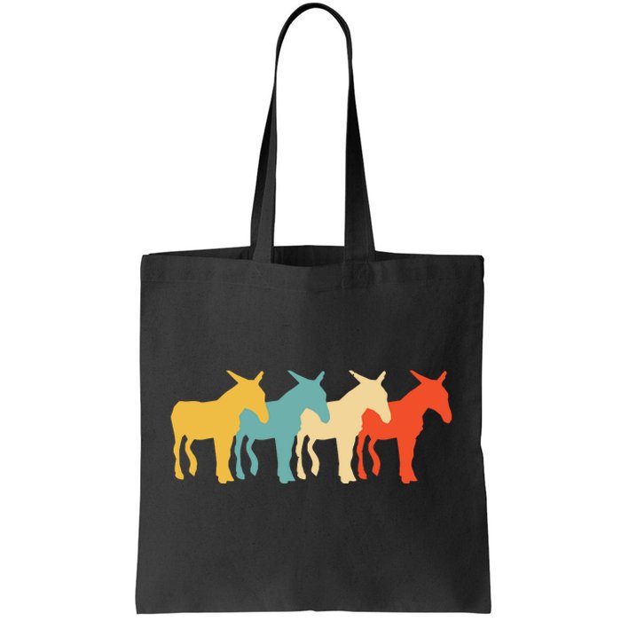 Mule Vintage Retro Donkey Horse Hybrid Lover 60s 70s Gift Tote Bag