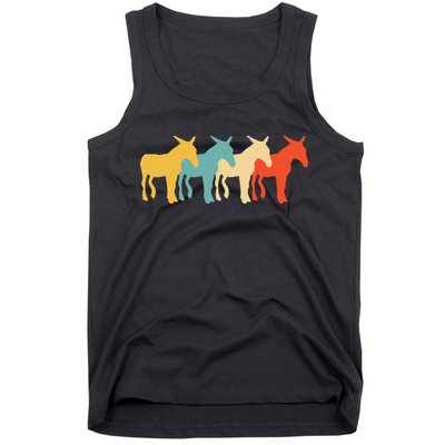 Mule Vintage Retro Donkey Horse Hybrid Lover 60s 70s Gift Tank Top