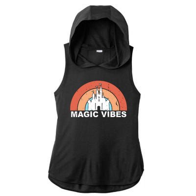 Magic Vibes Retro Ladies PosiCharge Tri-Blend Wicking Draft Hoodie Tank