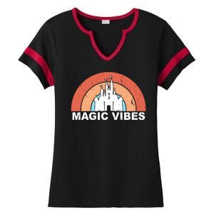 Magic Vibes Retro Ladies Halftime Notch Neck Tee