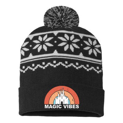 Magic Vibes Retro USA-Made Snowflake Beanie