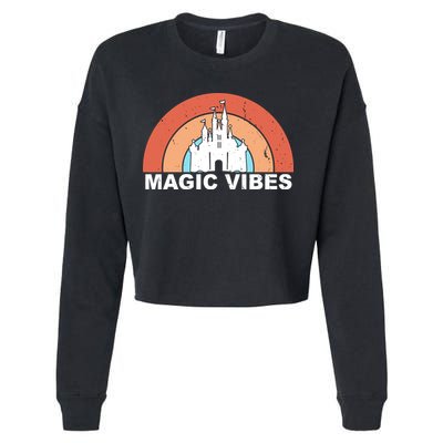 Magic Vibes Retro Cropped Pullover Crew