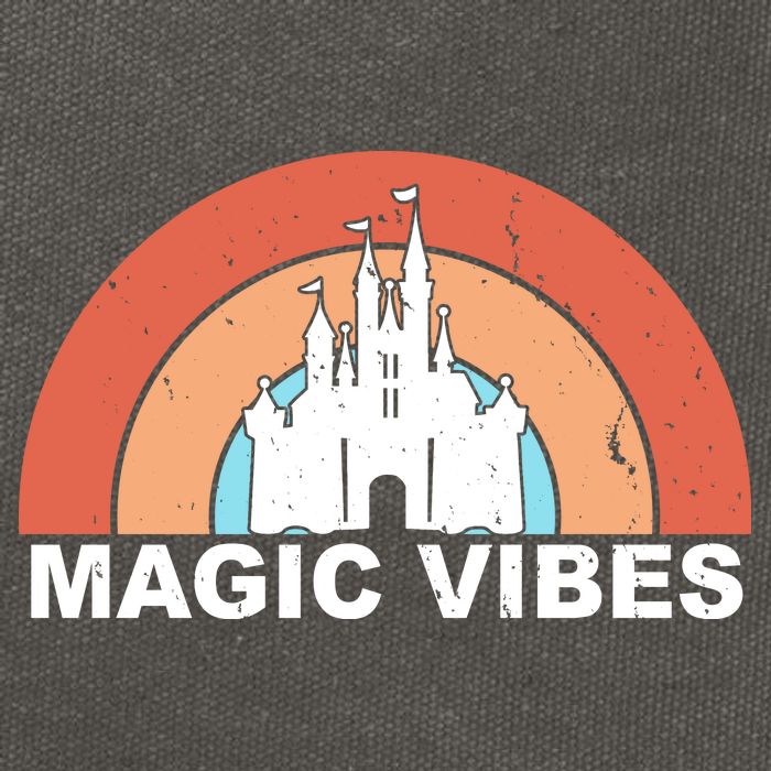 Magic Vibes Retro Cotton Canvas Backpack
