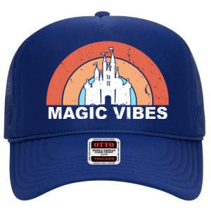 Magic Vibes Retro High Crown Mesh Back Trucker Hat