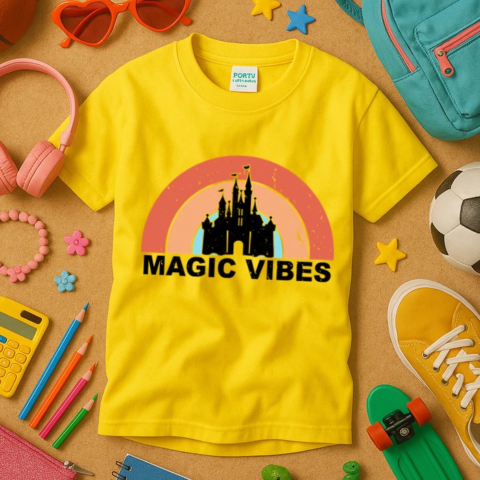 Magic Vibes Retro Kids T-Shirt