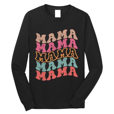 Mama Vintage Retro Groovy For MotherS Day Long Sleeve Shirt