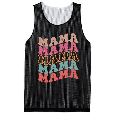 Mama Vintage Retro Groovy For MotherS Day Mesh Reversible Basketball Jersey Tank