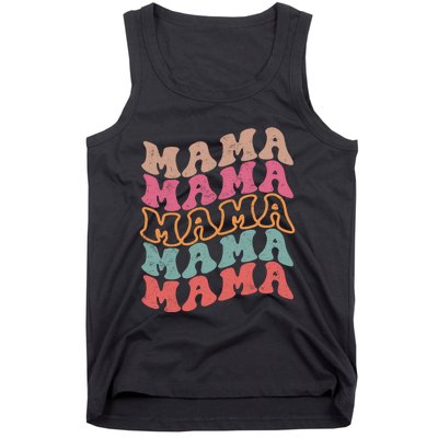 Mama Vintage Retro Groovy For MotherS Day Tank Top