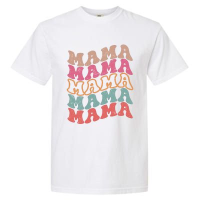 Mama Vintage Retro Groovy For MotherS Day Garment-Dyed Heavyweight T-Shirt