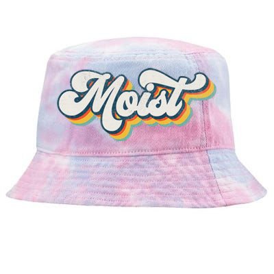 Moist Vintage Retro 80s Funny Sarcastic Moist Tie-Dyed Bucket Hat