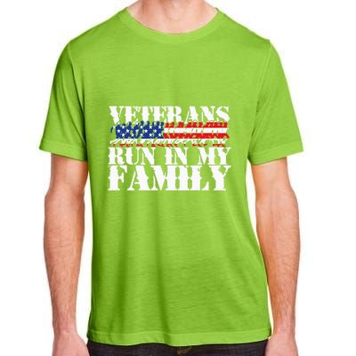 Military Veterans Run in My Family Running Adult ChromaSoft Performance T-Shirt