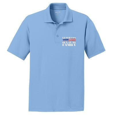 Military Veterans Run in My Family Running PosiCharge RacerMesh Polo