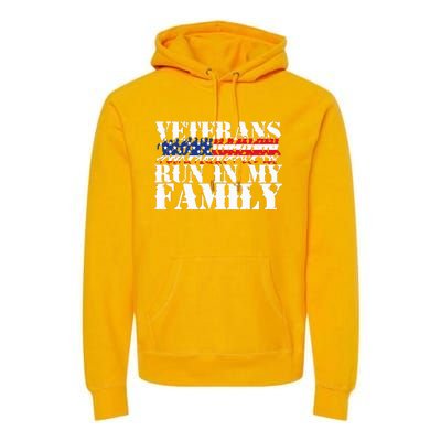 Military Veterans Run in My Family Running Premium Hoodie