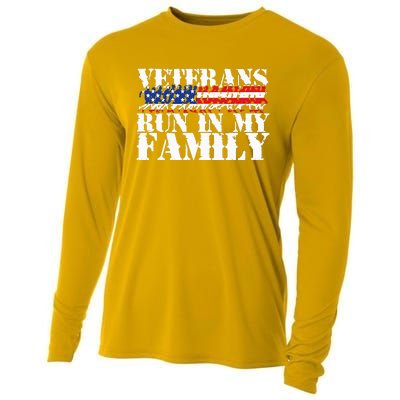 Military Veterans Run in My Family Running Cooling Performance Long Sleeve Crew