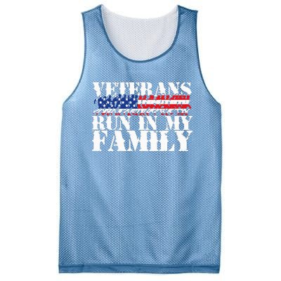 Military Veterans Run in My Family Running Mesh Reversible Basketball Jersey Tank